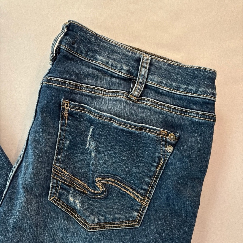 Silver Jeans Women's Boot Cut Dark Blue Denim Jeans